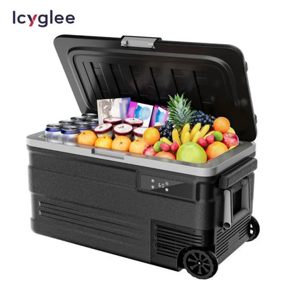 ICYGLEE 75L Portable Car Refrigerator Compressor Fridge Freezer Cooler Ice Box Keep Cool for Camping Fishing Trip Truck Boating