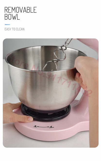 Chef Machine 5 Speed Stand Mixer Kitchen Aid Food Blender Cream Whisk Cake Dough Mixers Food Processor