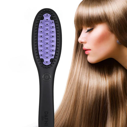 Hair Straightener Brush Ceramic Fast Straightening Heating Hot Comb Women's Smoothing Brush Styling Tool Curling Iron