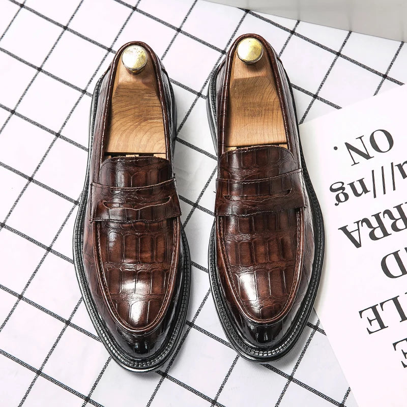 Business Formal  Leather Shoes Mens Fashion Casual Dress Shoes Classic Italian Formal Oxford Shoes for Men Elegantes Gents Shoes