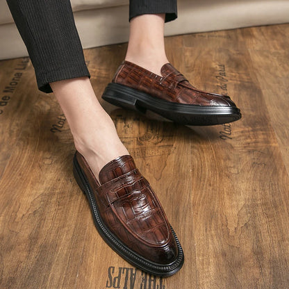 Business Formal  Leather Shoes Mens Fashion Casual Dress Shoes Classic Italian Formal Oxford Shoes for Men Elegantes Gents Shoes