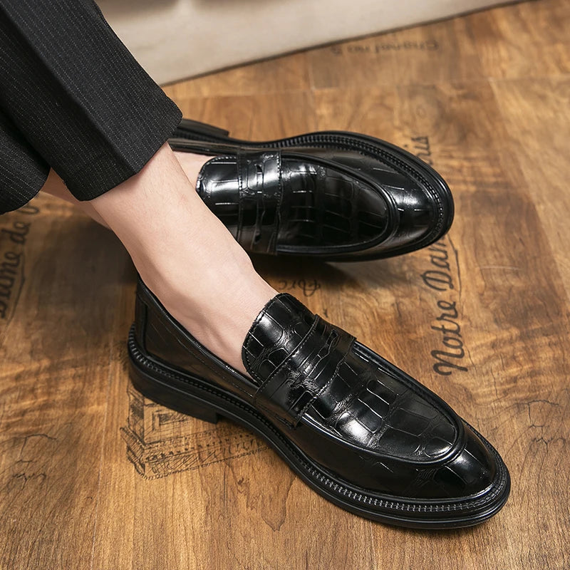 Business Formal  Leather Shoes Mens Fashion Casual Dress Shoes Classic Italian Formal Oxford Shoes for Men Elegantes Gents Shoes