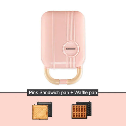 DMWD Multi-Function Breakfast Maker Electric Sandwich Machine  Waffle Donuts  Octopus Balls Taiyaki Light Food Machine 5 Plates