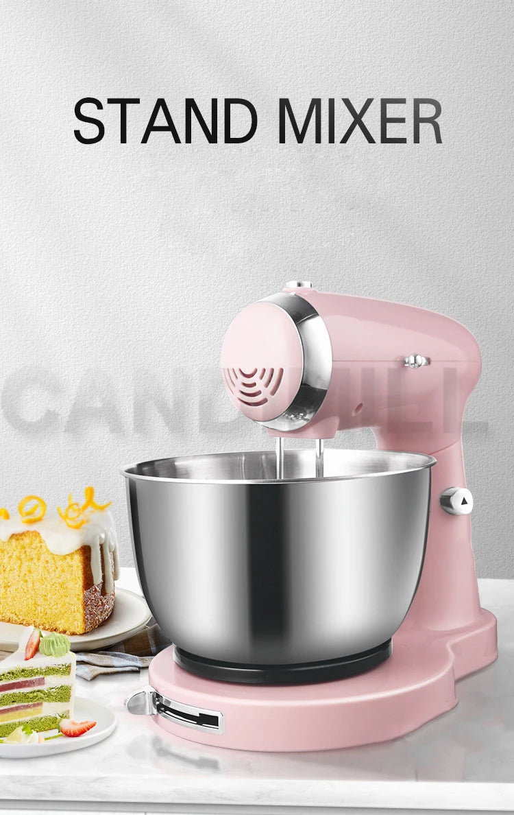 CANDIMILL 350W 3.2L Stand Mixer Household Multifunctional Food Mixer Cream Egg Whisk Cake Dough Kneader Bread Maker