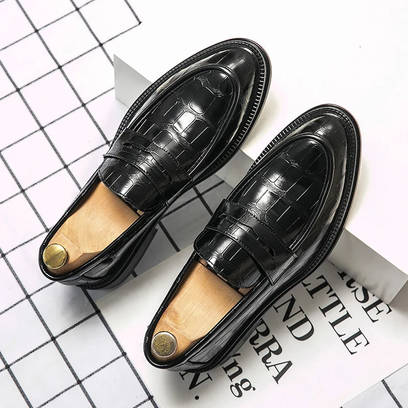 Business Formal  Leather Shoes Mens Fashion Casual Dress Shoes Classic Italian Formal Oxford Shoes for Men Elegantes Gents Shoes