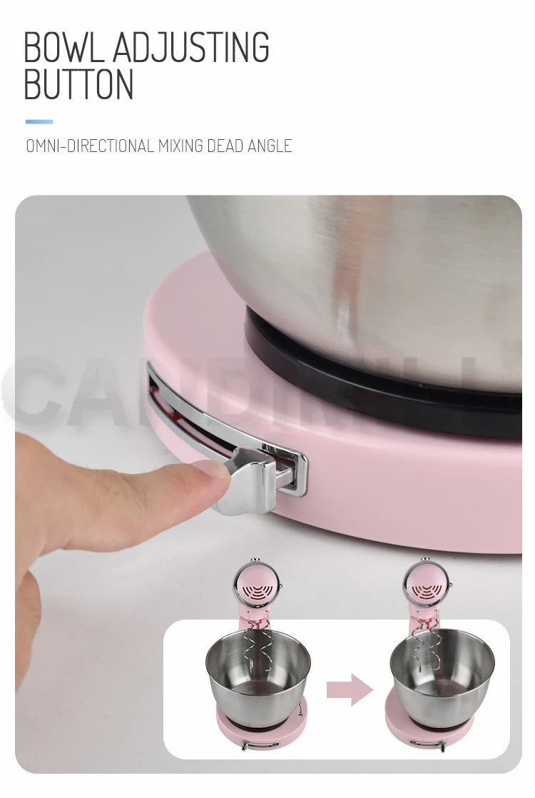 CANDIMILL 350W 3.2L Stand Mixer Household Multifunctional Food Mixer Cream Egg Whisk Cake Dough Kneader Bread Maker