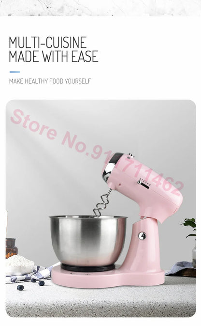 Chef Machine 5 Speed Stand Mixer Kitchen Aid Food Blender Cream Whisk Cake Dough Mixers Food Processor