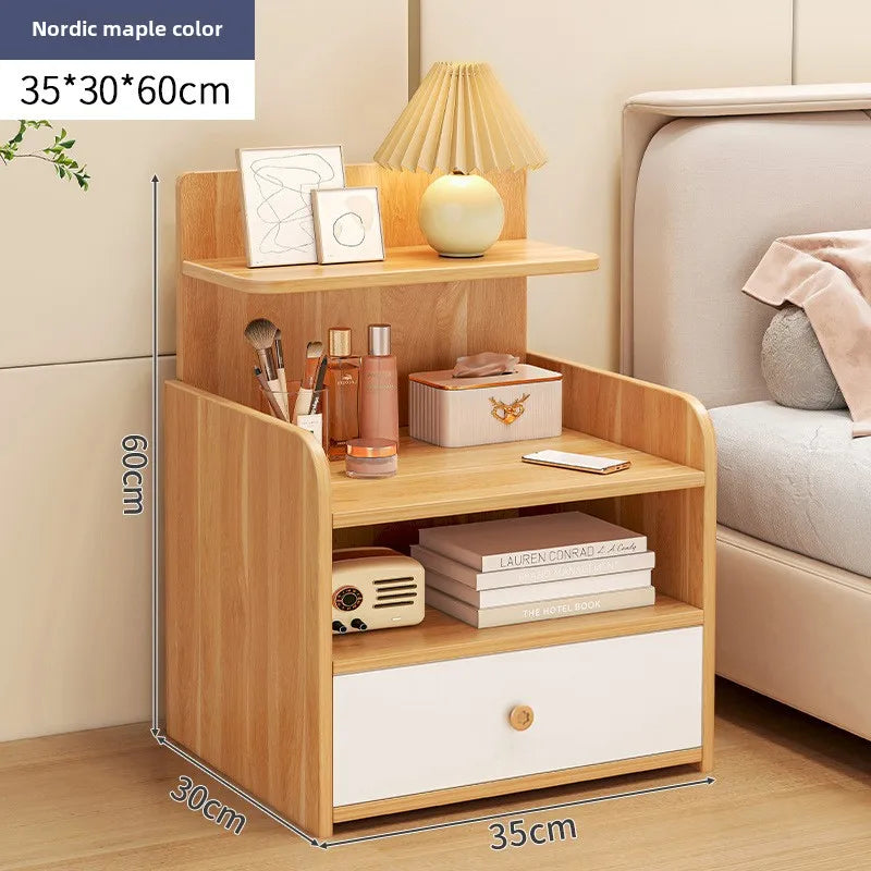 Bedside Table Simple Modern Simple Small Household Storage 협탁Small Cabinet Locker Rack Bedroom Furniture Rental Room Nightstands