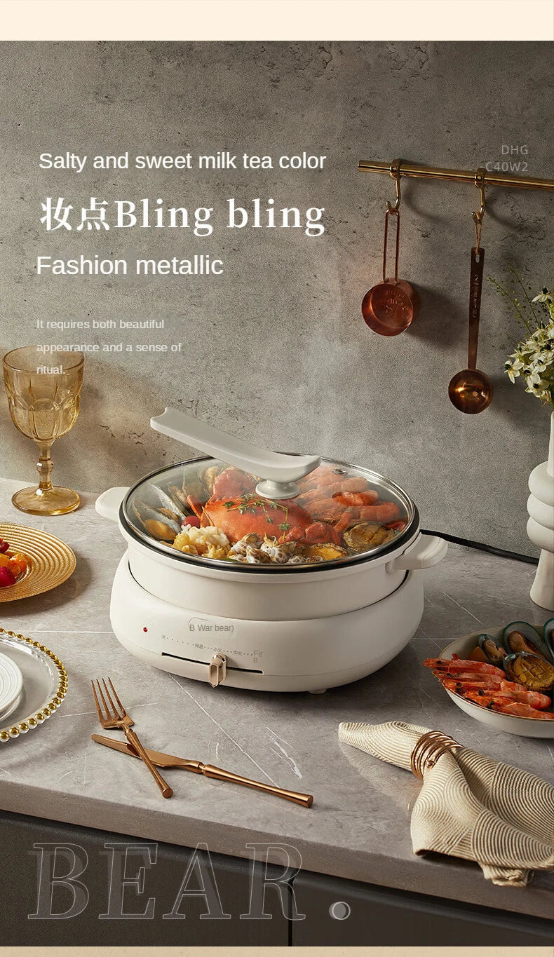 Electric chaffy dish electric steamer multi-purpose pot electric cooker multi-purpose pot split household