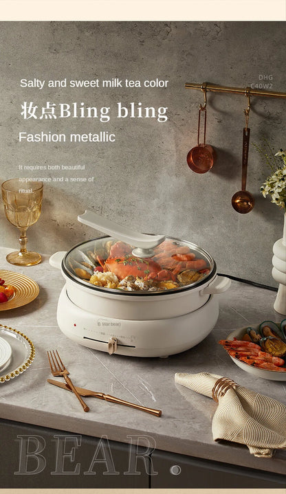 Electric chaffy dish electric steamer multi-purpose pot electric cooker multi-purpose pot split household