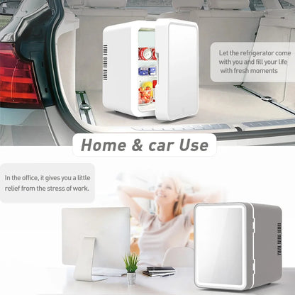 4-6L Refrigerator Mini Portable Cooler Compact Fridge 110V/220V for Car Truck Kitchen Home Use Picnic Camping Silent Freezer