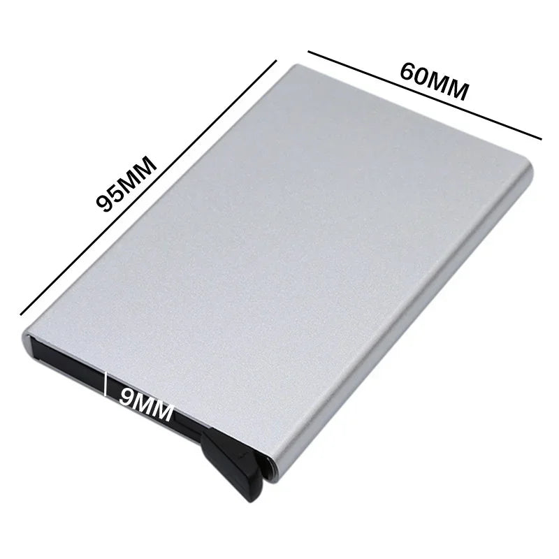 Anti-theft ID Credit Card Holder Porte Carte Thin Aluminium Metal Wallets Pocket Case Bank Women Men Credit Card Box tarjetero