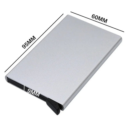 Anti-theft ID Credit Card Holder Porte Carte Thin Aluminium Metal Wallets Pocket Case Bank Women Men Credit Card Box tarjetero