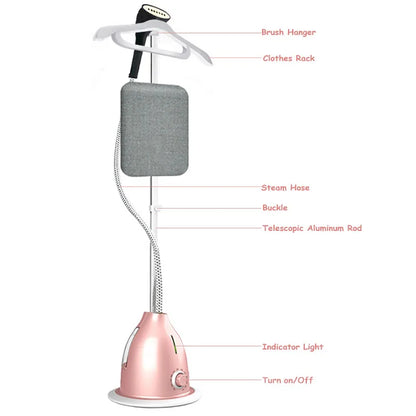 2000w Clothes Fabric Steamer Garment Steamer Powerful Fabric Steamer with Fabric Brush and Garment Hanging Clothes Machine