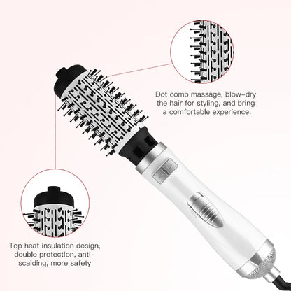 Rotational Professinal Hair Dryer Comb Straightening Brush 2 in 1 Salon Blower Multifunctional Styling Tools Straight and Curler