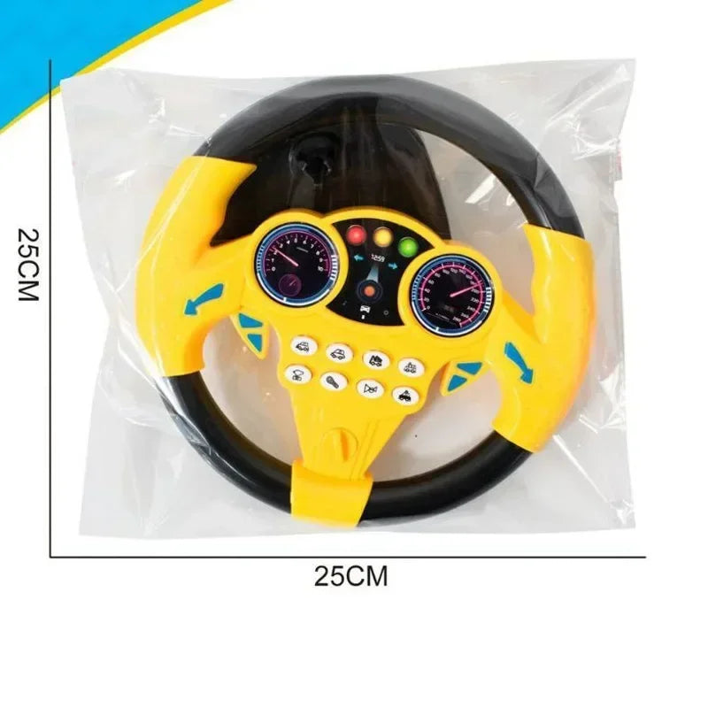 Infant Shining Simulation Steering Wheel Toys Children's Toy Kids Early Education Copilots Stroller Steering Wheel Vocal Toys