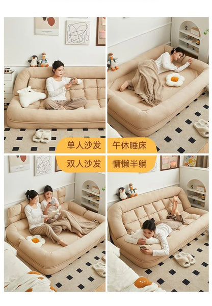 Folding Sofa Angle Adjustable Sofa Bed Sleepable Bedroom Living Room Leisure Chair Recliner Tatami Seating Furniture