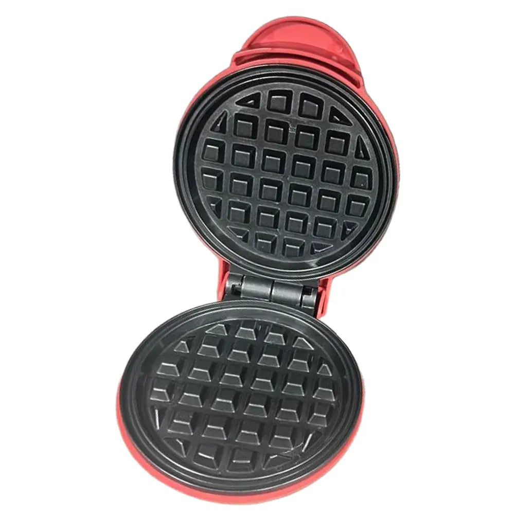 Mini Waffle Maker Nonstick Electric Breakfast Maker Quick Heat-Up Household Breakfast Electric Baking Pan for Kids and Families