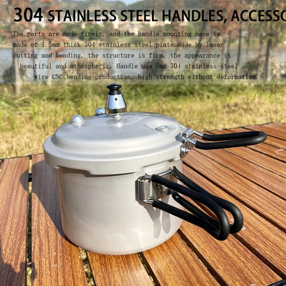 Portable Folding Handle Pressure Cooker 2.2L/3.2L/4.5L Suitable For Outdoor Camping Hiking Climbing High Altitude Fast Cooking