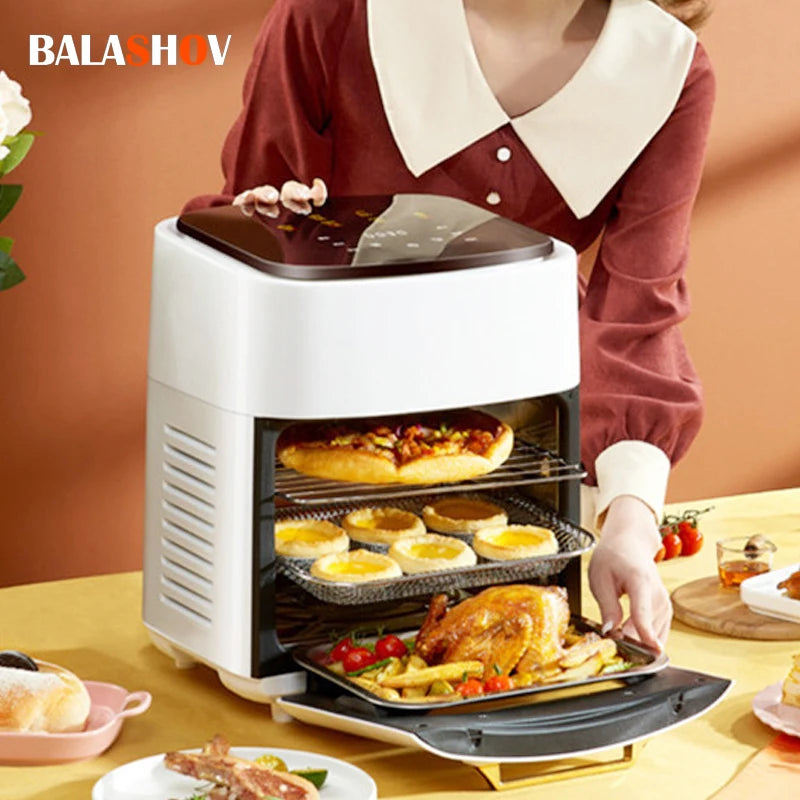 15L Multifunction Digital Air Fryer Without Oil Electric Oven, Dehydrator, Air Fryer with LED Touch Panel Large Display Window