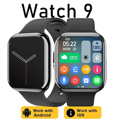 New GPS Smart Watch Men For Apple Watch 9 Series Always On Display Body Temperature BT Call NFC Women Smartwatch For IOS Android