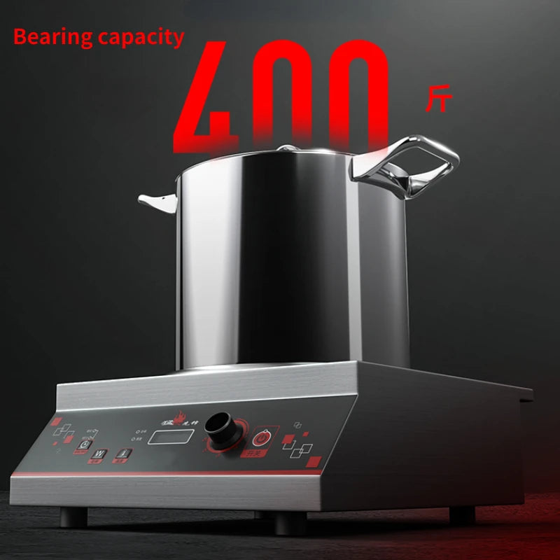 Stainless Steel Induction Cooker Home Commercial 220V 3500W High Power Flat Concave Double-head Stove Kitchen Appliance