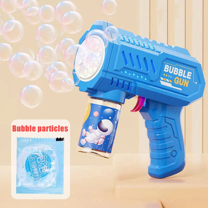 Fully Automatic Bubble Gun Rocket Bubbles Machine Automatic Blower with Bubble Liquid Toy for Kids Beach Outdoor Bubble Gifts