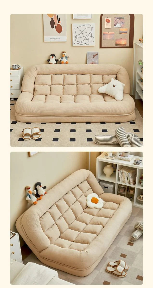 Folding Sofa Angle Adjustable Sofa Bed Sleepable Bedroom Living Room Leisure Chair Recliner Tatami Seating Furniture