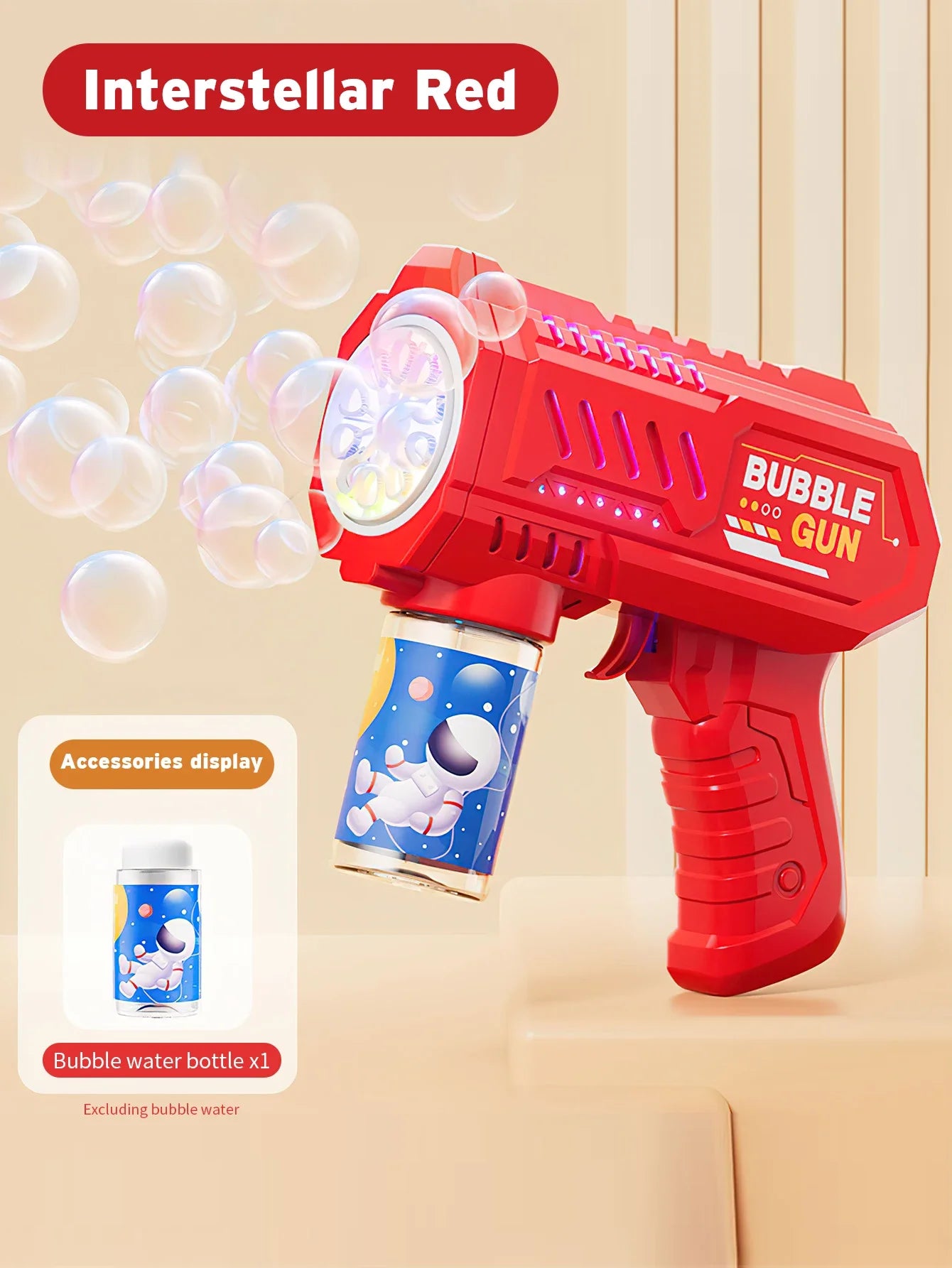 Fully Automatic Bubble Gun Rocket Bubbles Machine Automatic Blower with Bubble Liquid Toy for Kids Beach Outdoor Bubble Gifts