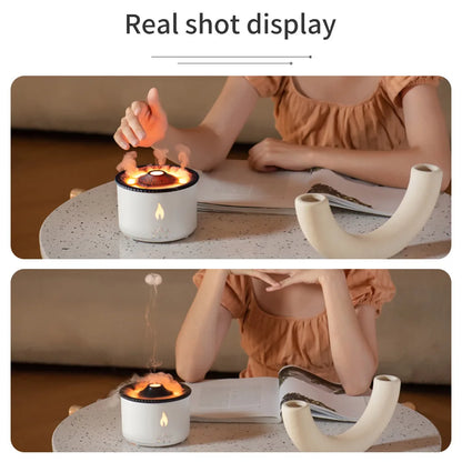 Jellyfish Volcano Fire Flame Aroma Air Humidifier Diffuser Essential Oil Electric Smell for Home Perfume Cool Mist Maker