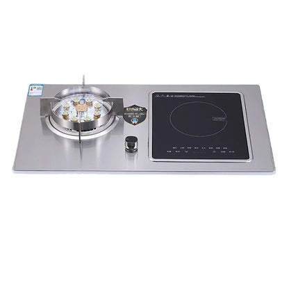 Gas-electric dual-purpose gas stove dual-range gas stove induction cooker integrated embedded desktop