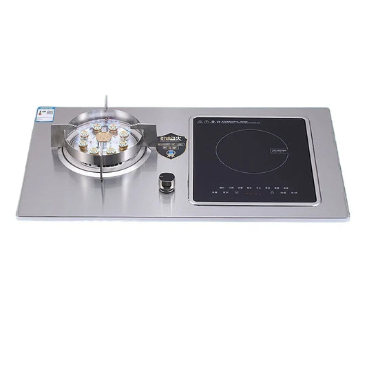 Gas-electric dual-purpose gas stove dual-range gas stove induction cooker integrated embedded desktop