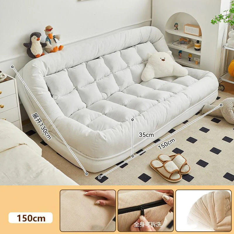 Folding Sofa Angle Adjustable Sofa Bed Sleepable Bedroom Living Room Leisure Chair Recliner Tatami Seating Furniture