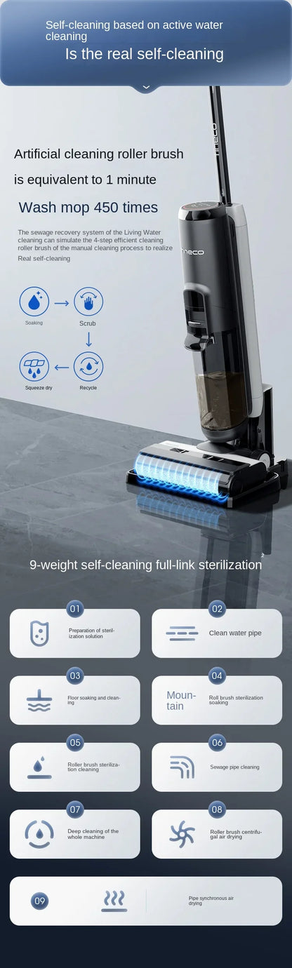 Tineco Fuwan 2.0LED Floor washer Household appliances Antibacterial edge suction mop All-in-one cleaner automatic mop