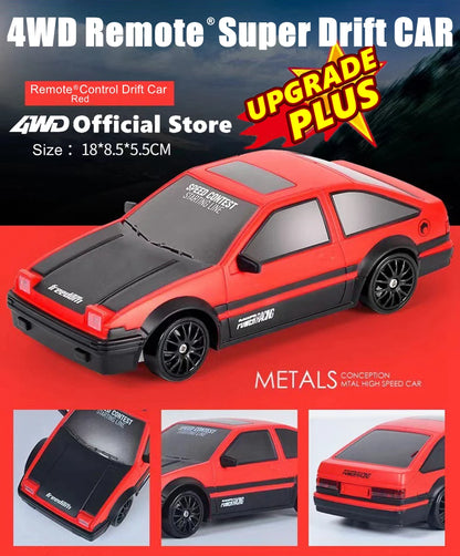 4WD RC Drift Car Remote Control GTRPRO AE86PRO Model 4x4 Racing RTR Radio Truck Vehicle Toy Gift for Boy Girl Children Kid Adult