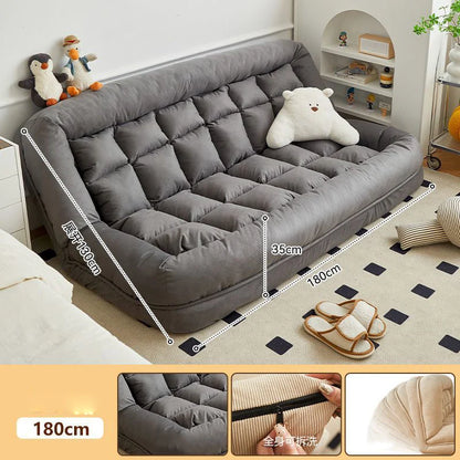 Folding Sofa Angle Adjustable Sofa Bed Sleepable Bedroom Living Room Leisure Chair Recliner Tatami Seating Furniture