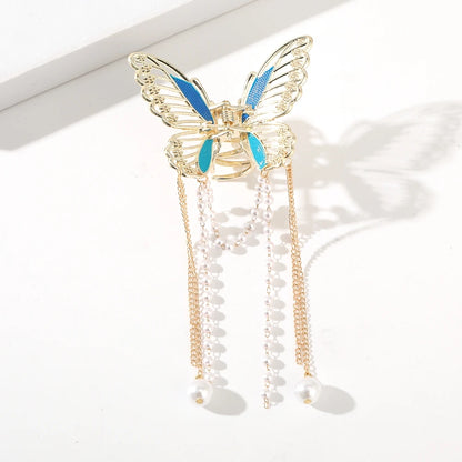 AWAYTR Shark Crab Clips Girls Hairpin Hair Accessories Korean Women Simple Hair Claw Clip Butterfly Pearl Tassel Hair Clip