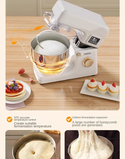 220V Stand Mixer Flour-Mixing Machine Kneading Dough Fermentation Integrated Stirring Noodles Noodles Fresh Milk Machine