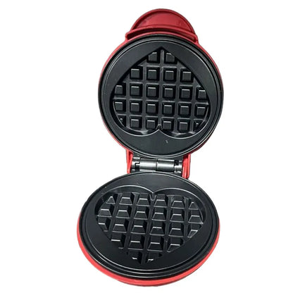 Mini Waffle Maker Nonstick Electric Breakfast Maker Quick Heat-Up Household Breakfast Electric Baking Pan for Kids and Families