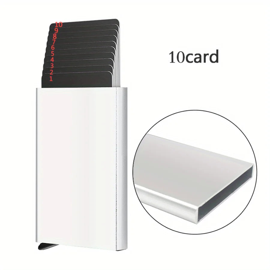 Anti-theft ID Credit Card Holder Porte Carte Thin Aluminium Metal Wallets Pocket Case Bank Women Men Credit Card Box tarjetero