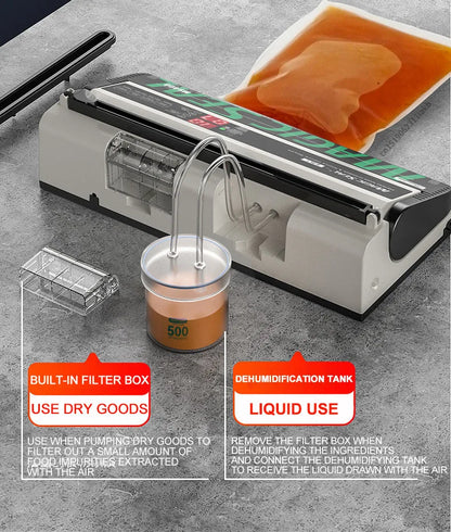 MAGIC SEAL MS400 Food Vacuum Sealer Machine Best Vacuum Sealer Packaging Machine Plastic Bag Sealer Common To All Bags