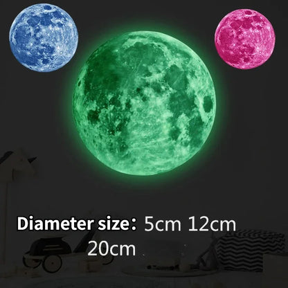 5-30cm Luminous Moon Sticker PVC Waterproof Green Blue Glowing Sticker Home Glow in The Dark Wall Decoration Stickers 여자 알몸 오나홀