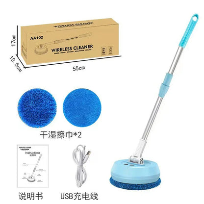 Wireless Electric Spin Mop Cleaner Automatic 2 in 1 Wet & Dry Home Cleaner Car Glass Ceiling Door Windows floor scrubber machine