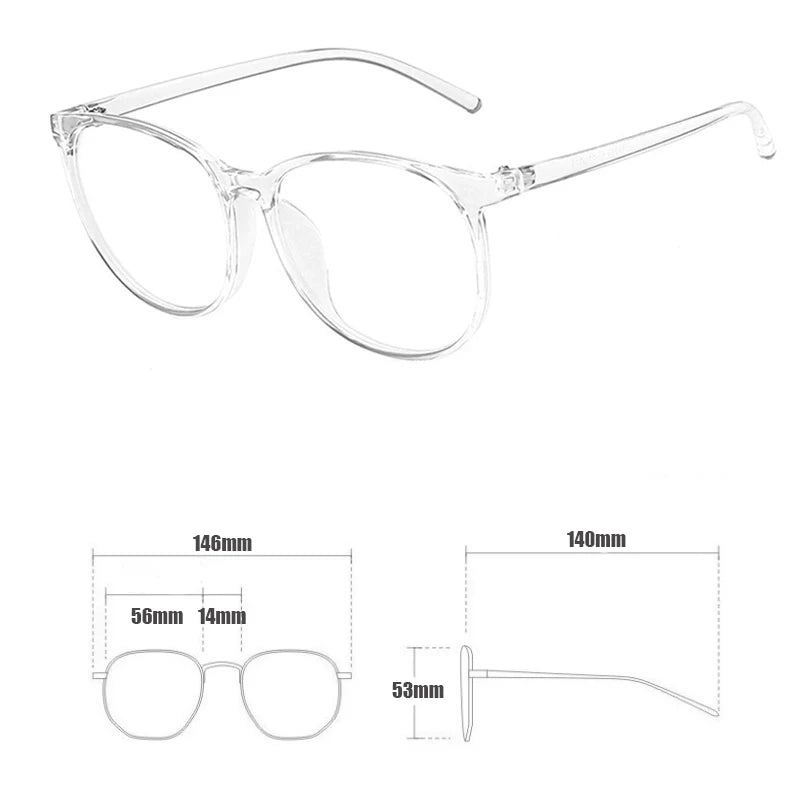 New Vintage Transparent Computer Glasses Frame Women Men Anti Blue Light Eyewear Blocking Glasses Optical Spectacle