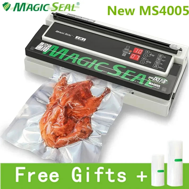 MAGIC SEAL MS400 Food Vacuum Sealer Machine Best Vacuum Sealer Packaging Machine Plastic Bag Sealer Common To All Bags