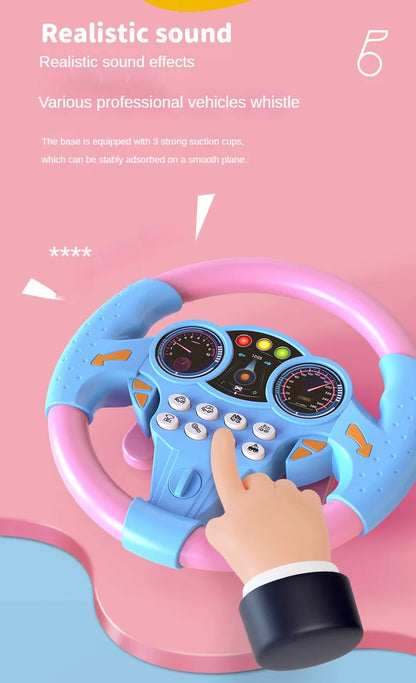 Infant Shining Simulation Steering Wheel Toys Children's Toy Kids Early Education Copilots Stroller Steering Wheel Vocal Toys