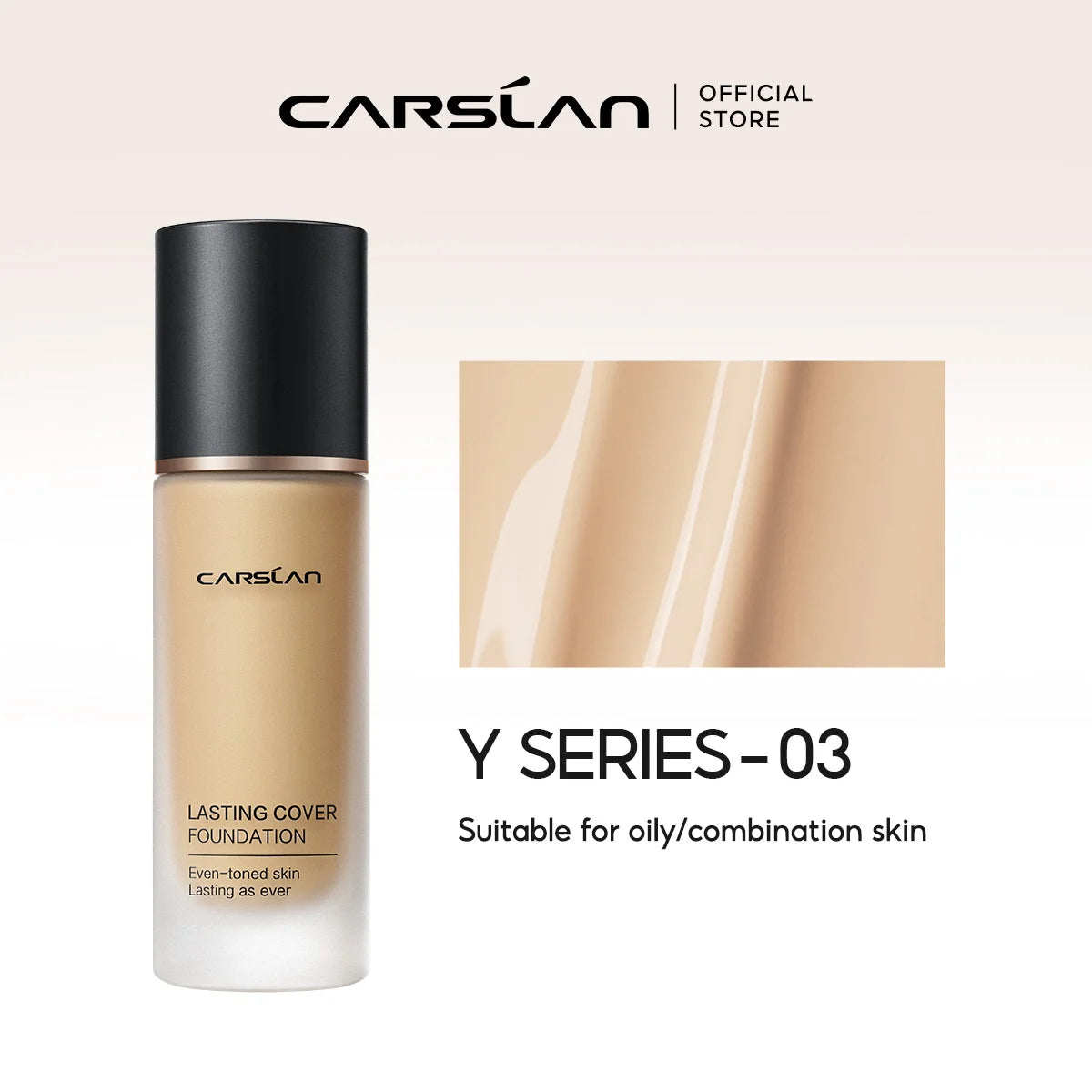 CARSLAN Long-lasting Moisture Matte Liquid Face Foundation Full Coverage Concealer Whitening Oil Control Face Base Makeup