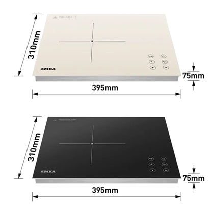 Amka 220V 2200W Bulit-in Hobs Single Cooker Induction Cooker Touch Control Intelligent Induction Cooktop Ultra-thin Panel