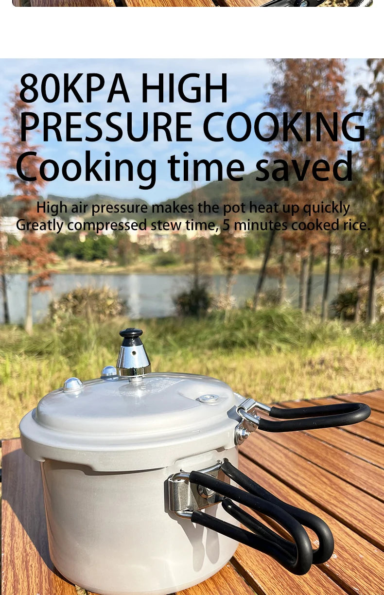 Portable Folding Handle Pressure Cooker 2.2L/3.2L/4.5L Suitable For Outdoor Camping Hiking Climbing High Altitude Fast Cooking