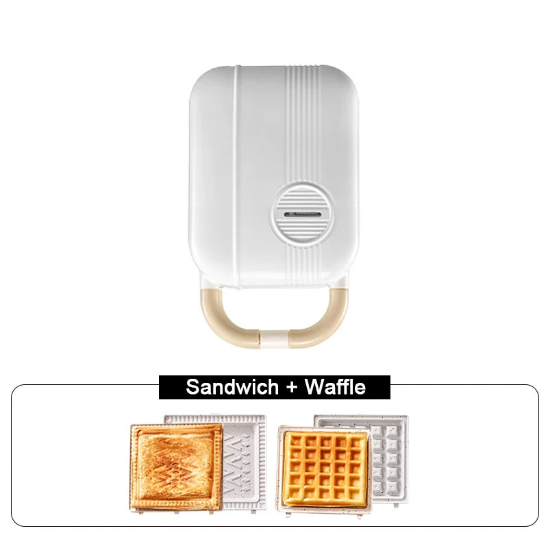 DMWD Multi-Function Breakfast Maker Electric Sandwich Machine  Waffle Donuts  Octopus Balls Taiyaki Light Food Machine 5 Plates